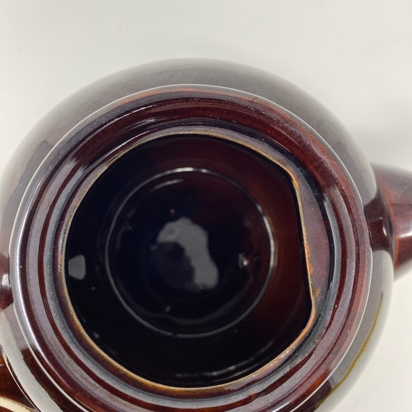 Elegant Vintage Dark Brown Ceramic Teapot - Picture 6 of 9